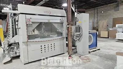 USED 2009 CEFLA MITO USED AUTOMATIC SPRAY FINISHING SYSTEM C/W SORBINI CLEANING BRUSH MACHINE