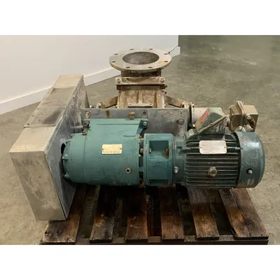 Used 8" dia. Side Entry Flo-tronics Stainless Steel Offset Rotary Feeder Airlock