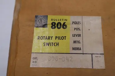 NEW ALLEN BRADLEY 806-D42 DRUM SWITCH REVERSING 4POLE STOCK 5480