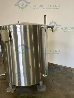 USED METAL FABRICATION 290 GALLON JACKETED GLYCOL RESERVOIR  VESSEL
