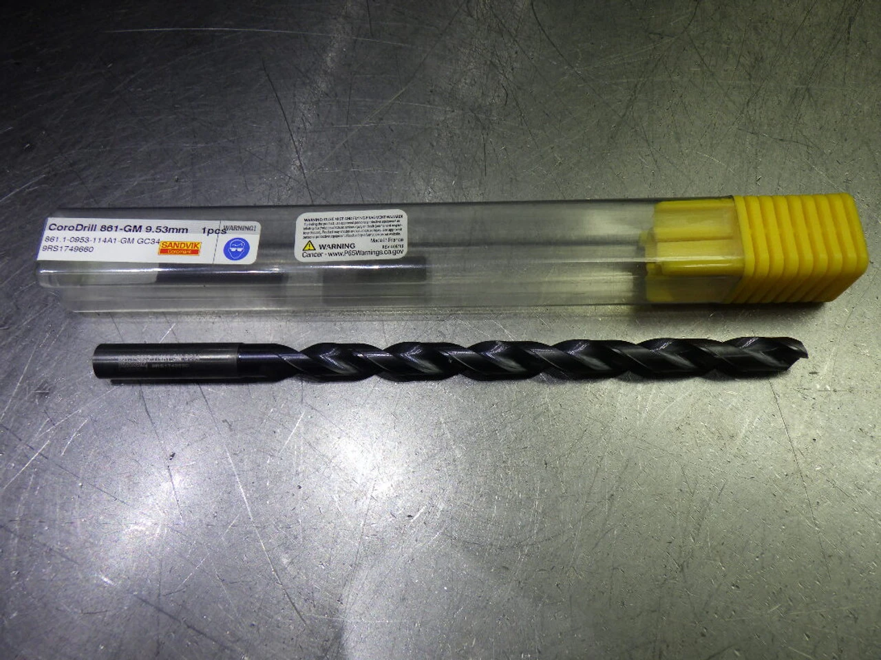 Sandvik 9.53mm Coolant Thru Carbide Drill 861.1-0953-114A1-GM GC34 (LOC2156A)