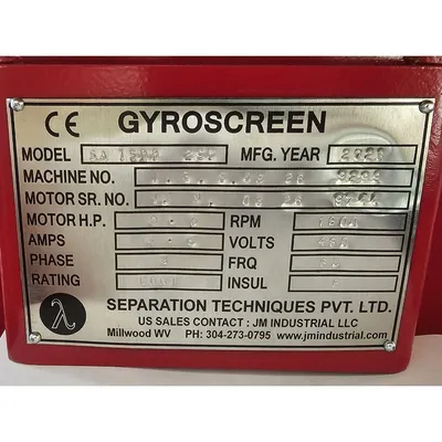 Used SEPARATION TECHNIQUES PVT LTD SA 1500 2SC Circular Screeners West Virginia US | JM Industrial #1083167