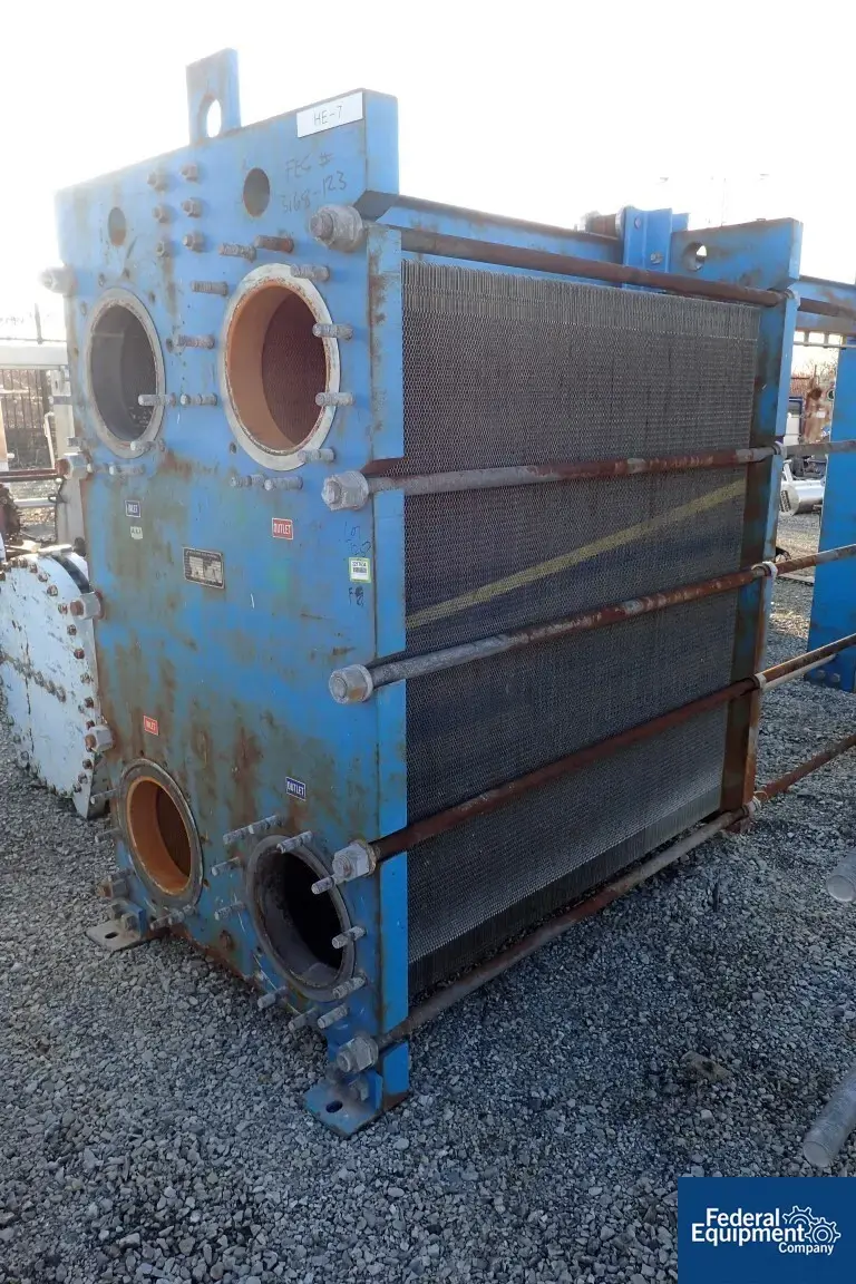 USED Graham 3,771 Sq Ft Graham Plate Heat Exchanger, S/S, 150#