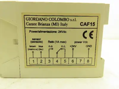 Giordano Colombo CAF15 Electro-Spindle Monitor Relay 24vDC In