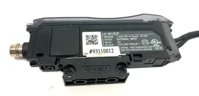 LV-N11CP, LV-NH32 | Keyence LV-N11CP Laser Sensor Amplifier Main Unit w/ LV-NH32 Laser Sensor Head - Used