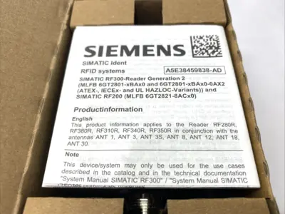 New | in-Stock Siemens SIMATIC RF340R Reader M12 8-Pin 75mm x 75mm x 41mm Sensors Michigan US | Maverick Industrial Sales #1393238