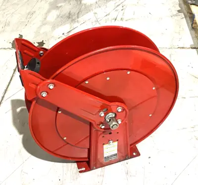 Used Reelcraft Spring-Return Dual-Pedestal Hose Reel Material Handling (misc) Michigan US | Maverick Industrial Sales #1395465