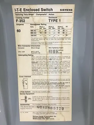 USED SIEMENS F352