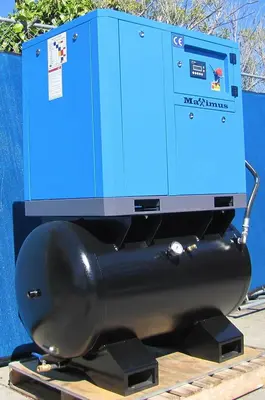2025 Maximus 10 HP Rotary Screw Air Compressor with 80 Gallon Tank 230V 3 Phase