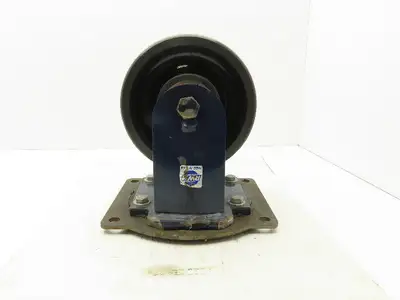 RWM Kingpinless 2-95 Swivel Plate 8"x3" Dual Caster Wheel Solid Urethane 5000Lb