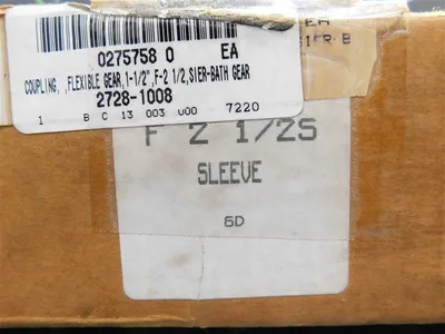 Sier-Bath F 2 1/2 Flexible Gear Coupling Thru 2-7/8" Flanged O.D. 8-1/2" Used