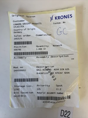 NEW KRONES 0400300051