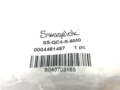 NEW SWAGELOK STAINLESS STEEL INSTRUMENT QUICK-CONNECT STEM, 6MM TUBE