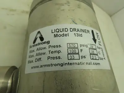 Armstrong Model 13LD SS Liquid Drainer Trap 3/8" Orifice 1"SW 570PSI 100°F