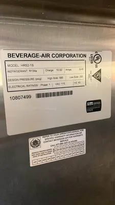 USED BEVERAGE AIR HRS2-1S