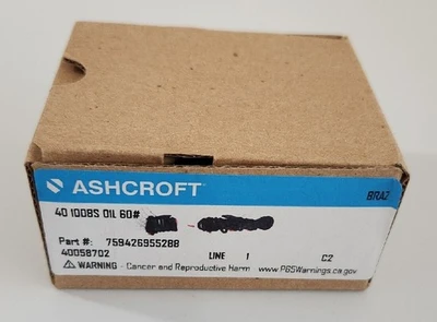 NEW ASHCROFT 40 1008S 01L 60#