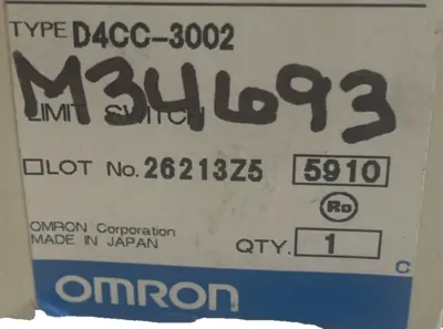 NEW OMRON D4CC-3002 LIMIT SWITCH D4CC3002