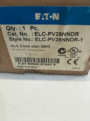 NEW EATON ELCPV28NNDR CONTROLLER 28I/O 16INPUT DC 120OUTPUT RELAY