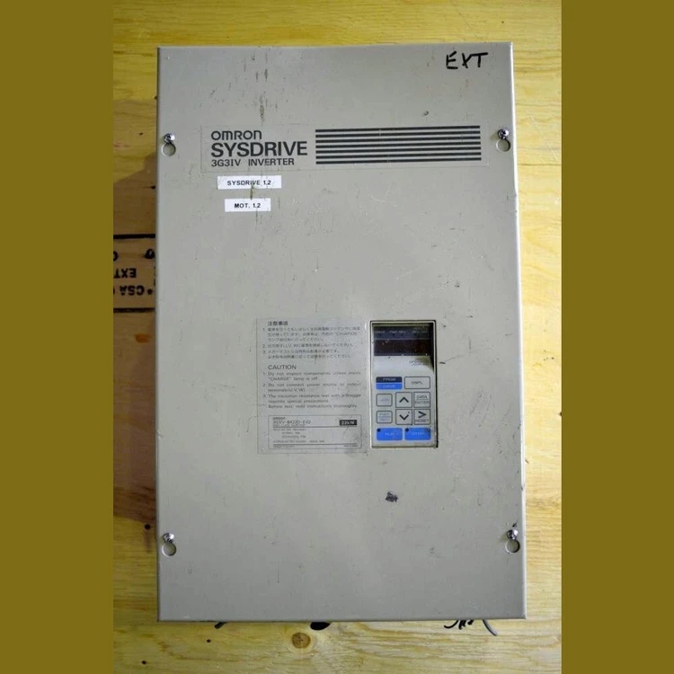 Used Omron 3G3IV-B4220-EV2.

INPUT: 380-460V.
OUTPUT: 0-460V.
DC: 510-660V.

3 PHASE.
50/60HZ.


59A. Variable Speed Drives British Columbia CA | Savona Equipment LTD #1170072