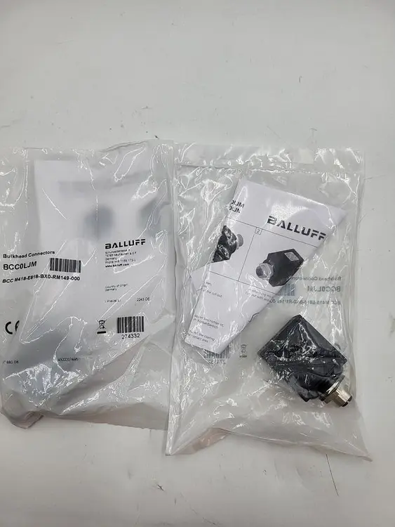 New | in-Stock BALLUFF BALLUFF BCC0LJM BULKHEAD CONNECTORS BCC M418-E818-BX0-RM149-000 Connector Accessories | ND Industrial Surplus #1217161