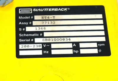 NEW SLAUTTERBACK ET4-T 77132 PATTERN CONTROLLER ET4T