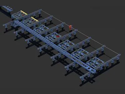 Corrugated Web H-Beam Automatic Welding Line in Shaoxing City, China