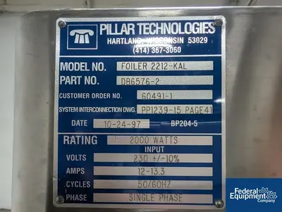USED Pillar Pillar Induction Sealer, Model Foiler 2212-KAL