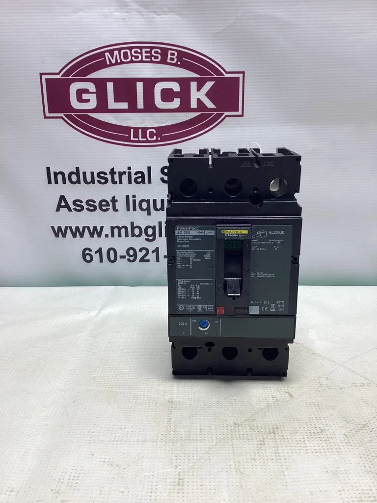Square D 225 Amp Molded Case Circuit Breaker; JGL36225