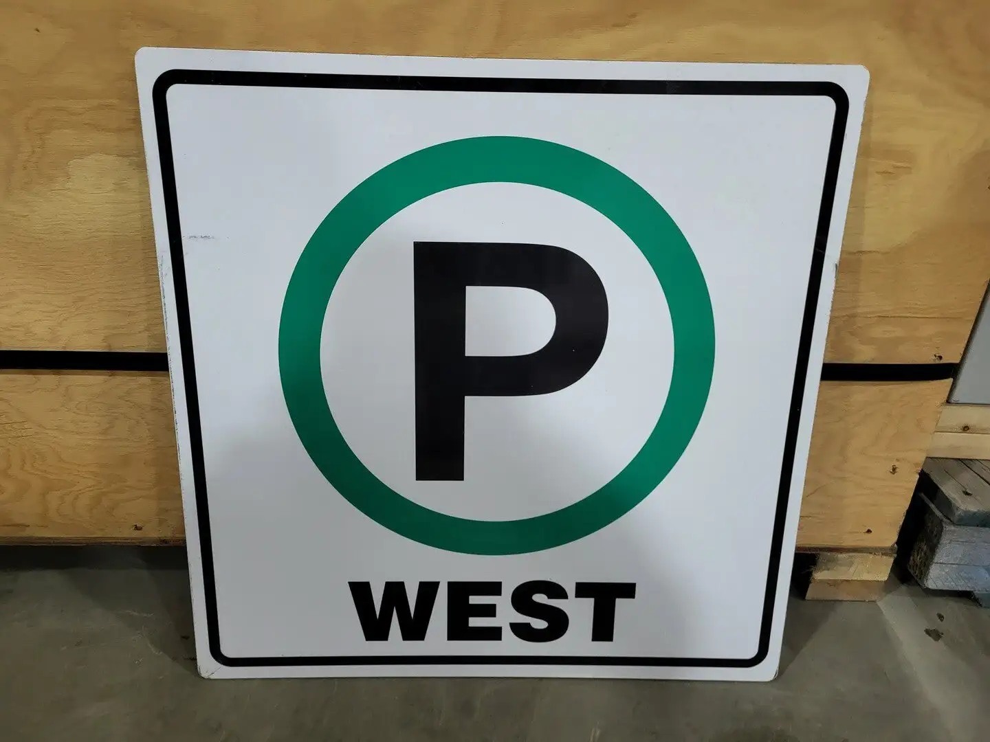 Parking West Sign 24" x 24"