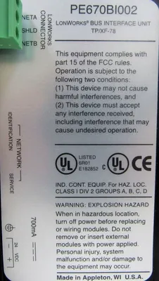 USED GE FANUC PE670BI002 BUS INTERFACE UNIT TP/XF-78