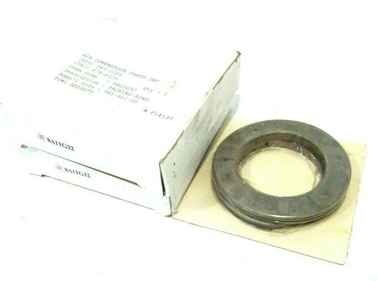 LOT OF 2 NEW AIR COMPRESSOR PARTS INC. 8A11G32 PACKING RINGS
