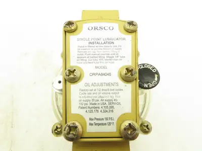 Orsco ORPA64045 Single Point Air Tool Lubricator 150PSI 125°F 1/2" NPT Inlet