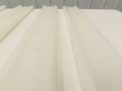 PTFE Conveyor Nylon Slide Guard 3/4"Dia Edge 3-1/2"Height 47-1/2"Length Lot of 6