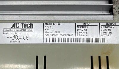 Used Lenze AC Tech SF450 Variable Speed Drives Indiana US | J&J Industrial Supply #1540946