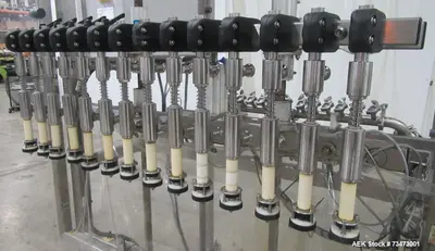 Used Inline Filling Systems 14-Head Automatic Inline Pressure Filler