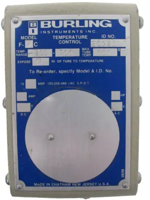 NEW BURLING F-1C TEMPERATURE TRANSMITTER 200-700F F1C