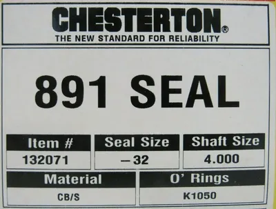 NEW CHESTERTON 132071 SEAL 891 SHAFT 4.00" SEAL -32