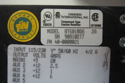 NEW CHEROKEE INTERNATIONAL QT6B1BDG POWER SUPPLY