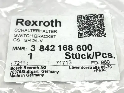New | in-Stock Rexroth Switch Bracket SH 2/UV LOT OF 2 Conveyor Parts Michigan US | Maverick Industrial Sales #1419809