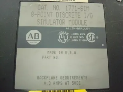 Allen Bradley 1771-SIM PLC-5 8-Point Discrete I/O Simulator Module Used