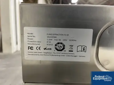 USED Domino Domino Fume Extractor, Model FE-60