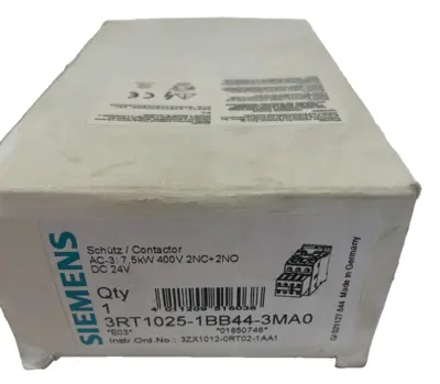 NEW SIEMENS 3RT1025-1BB44-3MA0 CONTACTOR 3RT10251BB443MA0