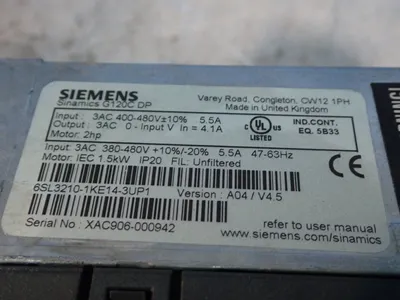 USED SIEMENS 6SL32101KE143UP1
