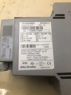 Allen-Bradley 160-BA02NSF1 Ser. C 0.75HP Variable Speed Controller 380-460V 3PH