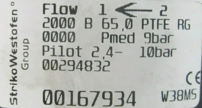 NEW STRIKOWESTOFEN 00167934 VALVE