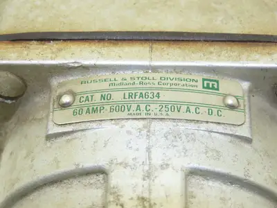Midland-Ross Russell & Stoll JAA6-AB6 LRFA634 Electric Receptacle 600V