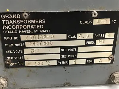 USED GRAND TRANSFORMERS 470144-3