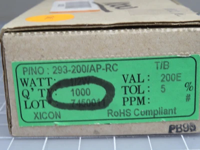 New | in-Stock XICON _UNKNOWN_ Resistors Texas US | OCO Industrial #1691338