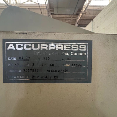 ACCURPRESS 7017514 Press Brakes | SNL Machine Trader LLC (10)