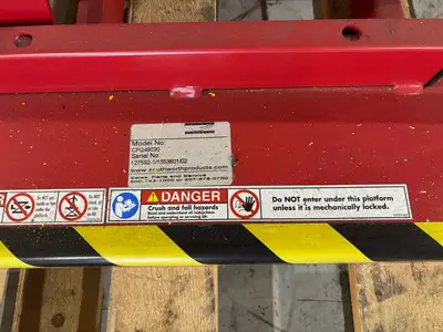 USED SOUTHWORTH 45X45 ERGONOMIC LIFT AND TURN TABLE PLATFORM, BACKSAVER